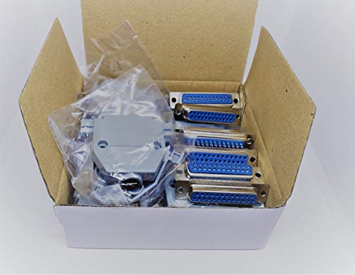6 sets conector DB25 hembra con capuchas plásticas miniatura 2