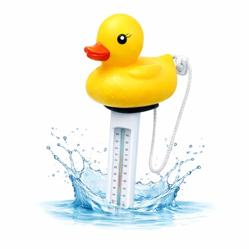 Thermomètre flottant - Théomètre d'eau pour piscine - Pour une mesure précise (canard)