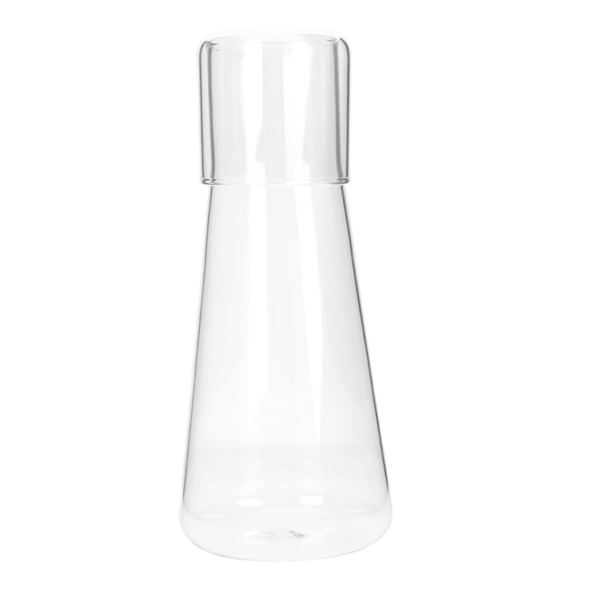 Wakauto 1Set Household Glass Carafe Elegant Bedside Water Carafe for Home Use and Beverage Pitcher for Water Tea Multi Function Glass Jug