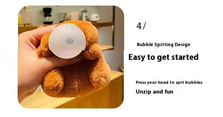 Image of SCOOBA Adorable Tiny Bubble Gum Capybara with up Side Down Shaking Music Toy (Tiny Bubble Gum Capybara)