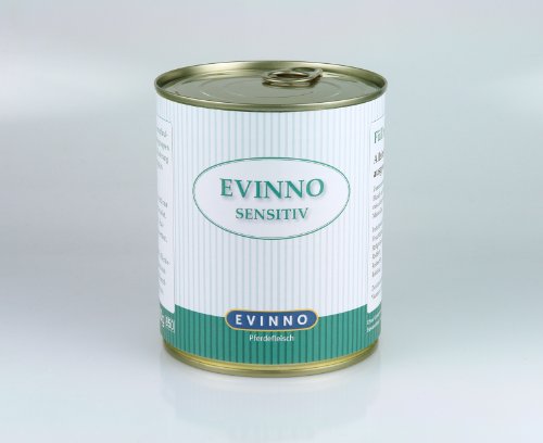 Evinno Sensitiv Pferdefleisch 12 x 800 g Dose Single Protein Nassfutter Hundenahrung Schonkost für den sensiblen Hund oder auch bei Futtermittelunverträglichkeit Cover