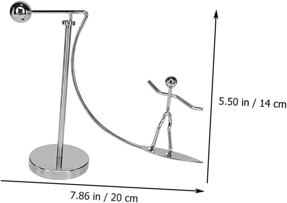 Skating Man Design Balancing Funny Desktop Decoration Swing Balance Tumbler Ornament for Home and Office Unique Art Motion Desk Accessory Physics Demonstration Model