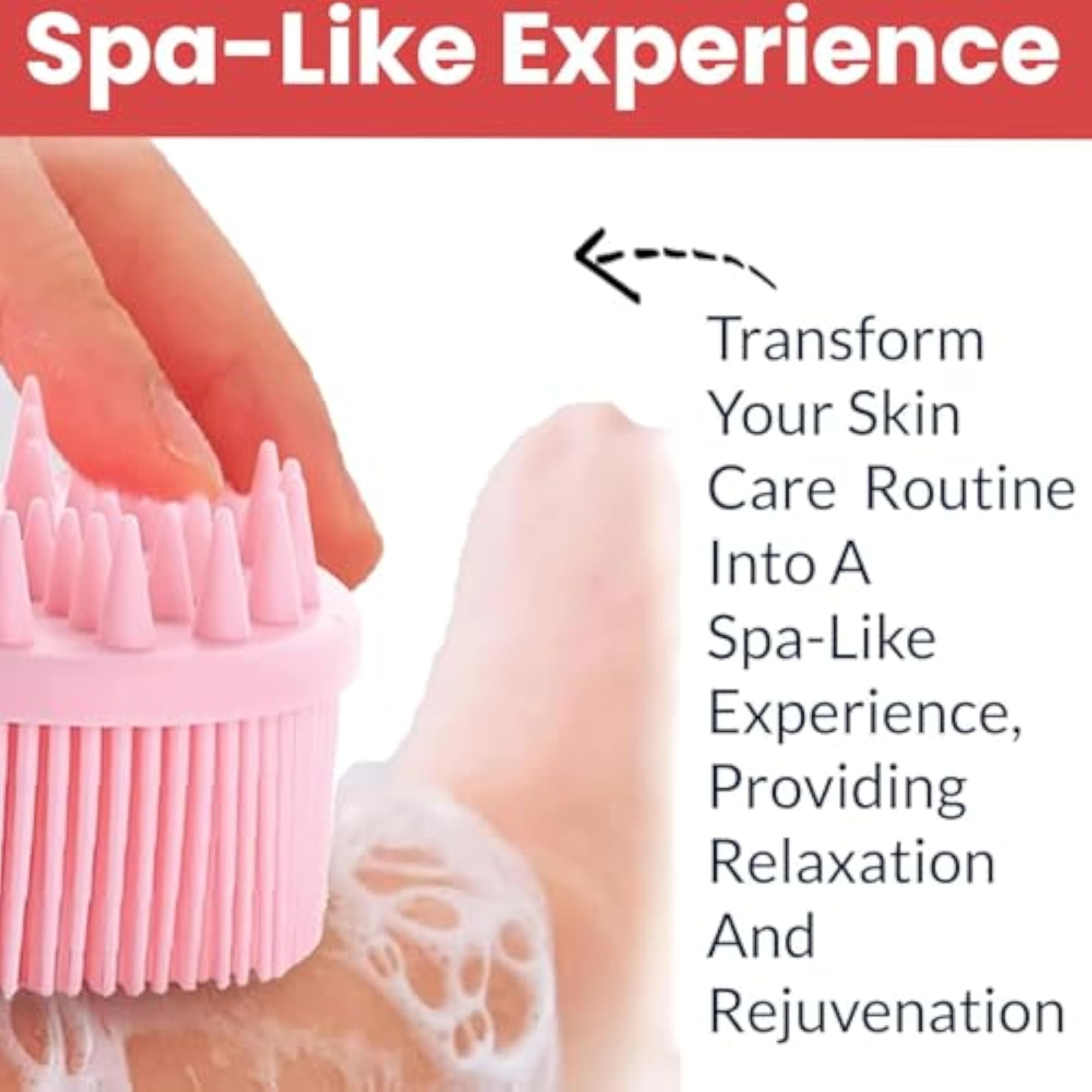 Silicone Body Scrubber for Bathing, Exfoliator Bath Brush
