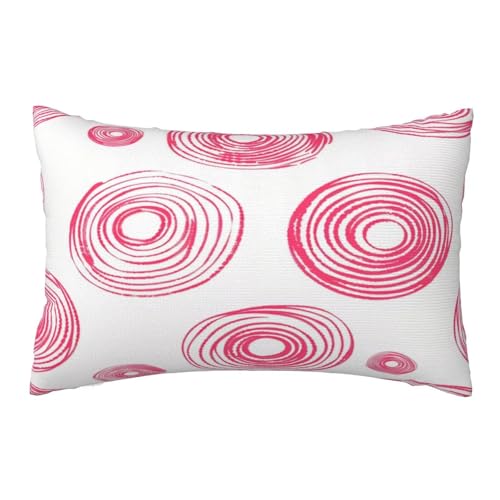Housses de coussin couleur rose 40x60 géométrique pour coussin décoratif - 8