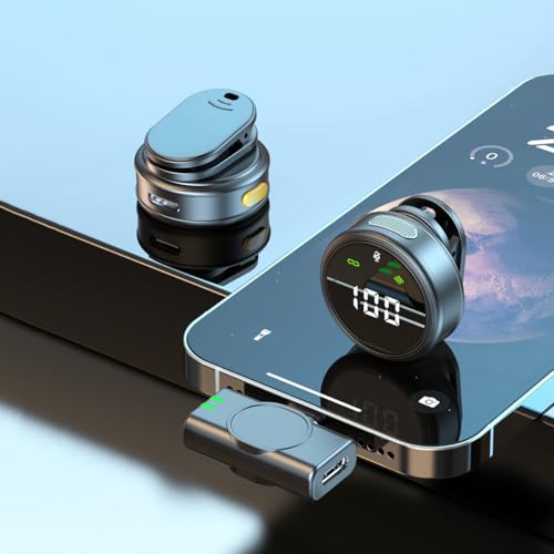 TOPDÉCORÉ Kabelloses Lavalier Mikrofon Handy, Mini Mikrofon PC & Smartphone,2.4GHz Wireless Microphone mit Rauschunterdrückung,Plug & Play Handy Mikrofon für TikTok,YouTube,Interview,Vlog