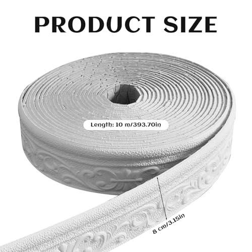 Moulure 3D autocollante de 10m pour décoration murale de salon - 6