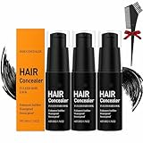 3Pcs Lefron Hair Concealer For Men,Lefron Magic Hair Concealer 2.0, Water & Sweat Resistant Hair Loss Concealer Set,Instantly Cover Grey Roots,For Thinning Hair,Light And Not Heavy