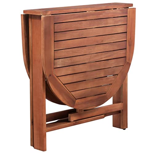 Mesa de jardín de madera de acacia maciza resistente a la intemperie 6
