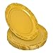 STACKABLES Confezione da 20 piatti in plastica dura dorata, 26 cm, piatti rotondi, riutilizzabili, multiuso