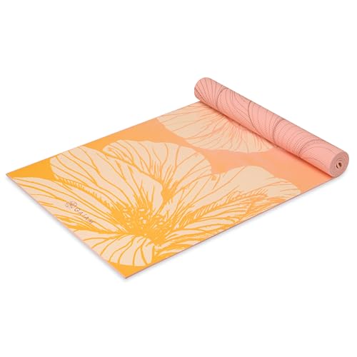 Image of Gaiam Yoga Mat - Premium 6mm Print Reversible Extra Thick Non Slip Exercise & Fitness Mat for All Types of Yoga, Pilates & Floor Workouts (68 inch x 24 inch x 6mm Thick)