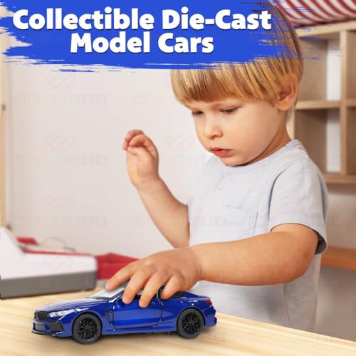 Image of VARIYA ENTERPRISE Exclusive Alloy Metal Pull Back Die-Cast Car Diecast Metal Pullback Toy Car with Openable 6 Doors,Light Music Boys Gifts Toys (1:32 B-M-W M8 - Black 1Color)