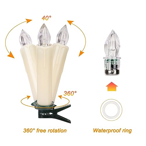 Fpoo FP01-24 24Pcs Led Flameless Taper Candles Flickering thumb #4