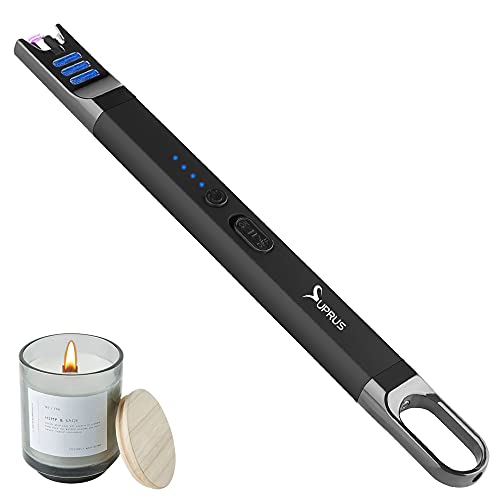 SUPRUS Briquet à arc électrique coupe-vent sans flamme rechargeable par USB Cover