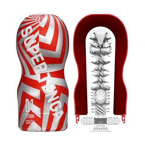 Super TENGA | Sex-Toy Masturbateur pour Homme | Storm Crash | Original Cup, Pré-lubrifié avec Contrôle du Flux d'Air - Masturbateur Jetable