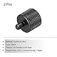 sourcing map 2Pack Mikrofonständer Adapter 1/4 Buchse x M5 Stecker Kamera Schraube Schwarz