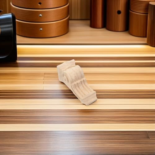 Corbeaux en bois sculpté pour fixer une tablette de cheminée instable dans le salon - 5