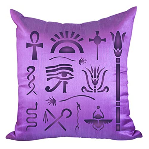 Egyptian Symbols Stencil, 21.5 x 21.5 cm (L) - Classic Egypt Symbol Hyroglyphics Stencils for Painting Template - Image 3
