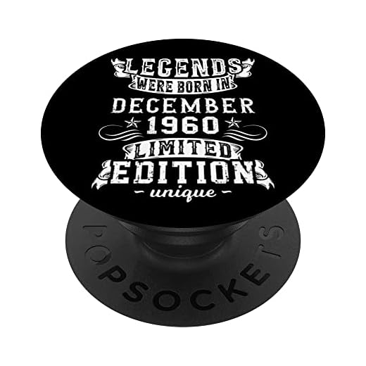 Cumpleaños Diciembre 1960 Edición Limitada Regalo Vintage PopSockets PopGrip Intercambiable