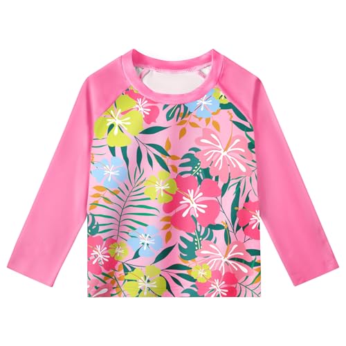 Image of Girls Kids Rash Guard Sets 3 Pieces Tankini Bathing Suit Swimwear Long Sleeves Swimsuit for 3-8 Years