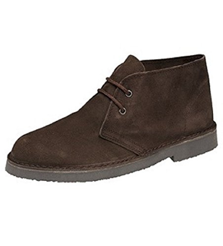 Roamers Mens Dark Brown Original Suede Desert Boots Uk 10