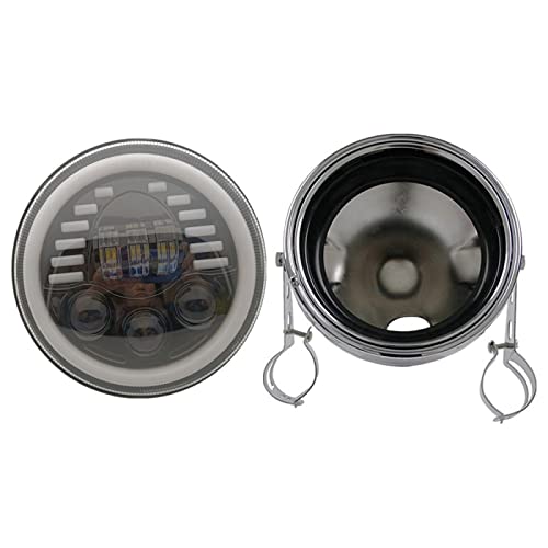 farol da motocicleta Halo 7 polegadas farol led com carcaça balde Para Harley Street Glide, Touring