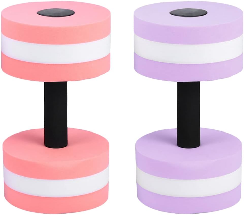 2Pcs Aquatic Dumbbell Floating Water Barbell for Aquatic Exercise Durable Fitness Equipment for Swimming Workouts for Resistance Training Random Color Design