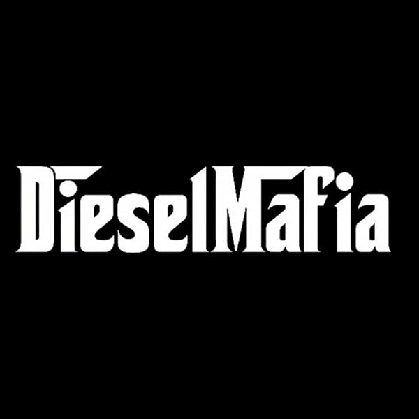 Lot de 2 autocollants en vinyle Mafia Diesel (15 x 3,5 cm) pour voiture, camion, SUV, extérieur – Protection solaire, imperméable, anti-rayures | #AZ67 (blanc) - 4