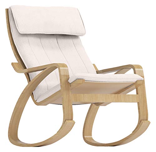 HomeTown Market The Duable Poang Chair Cover Replacement is Custom Made Compatible for IKEA Poang Armchair Slipcover Only. (Polyester Flax Beige) - Image 4