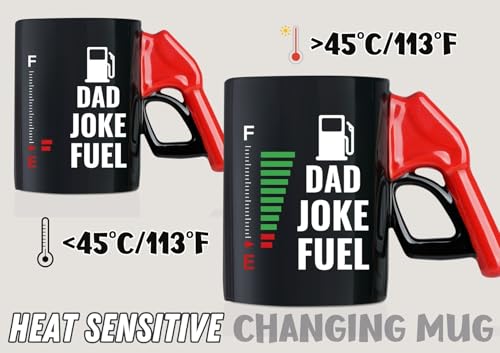 Onebttl Presente de piada de pai, piada de pai, caneca de café que muda de cor de combustível com al