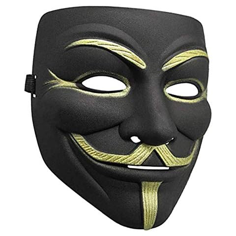 ZLLJH V For Vendetta Hacker Mask Anonymous Costume Events Carnival Cosplay Masquerade Mask Party Cover