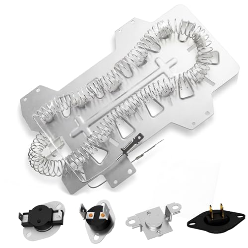 Upgraded DC47-00019A Dryer Heating Element for Samsung DV42H5000EW/A3 DV45H7000EW/A2 DVE50R5200W/A3 DV48H7400EW/A2 Including DC96-00887A DC47-00016A DC47-00018A and DC32-00007A
