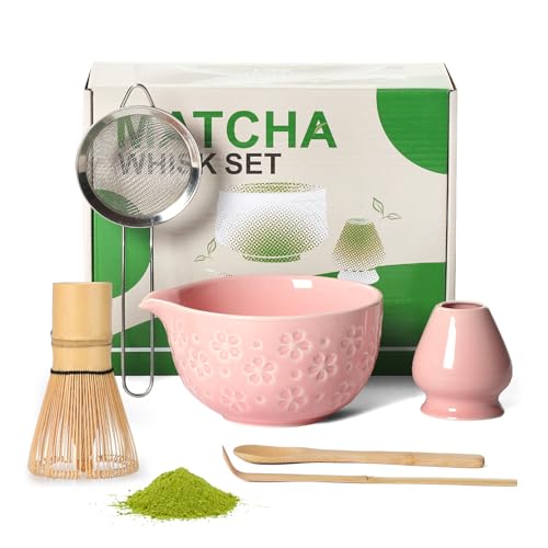 Matcha Whisk Tea Set Kit: Japanese Matcha Kit - Ceramic