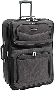 Travel Select Amsterdam Expandable Rolling Upright Luggage, Gray, Checked-Large 29-Inch
