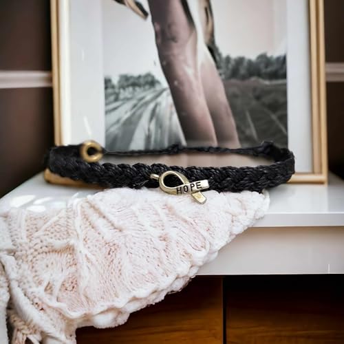 Melanoma Cancer Awareness Bracelet | In Support of Loved Ones Battling Cancer | Fund Raising | Gift for her | Gift for him | Braided.4