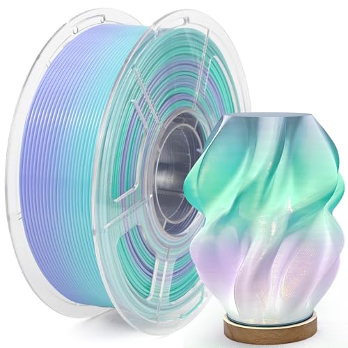 Image of IEMAI PETG Filament 1.75mm, Translucent Dual Color Gradient Green to Purple, High-Speed 3D Printer Filament Up to 600mm /s Printing, 1kg Spool for Artistic Creations & Home Decor
