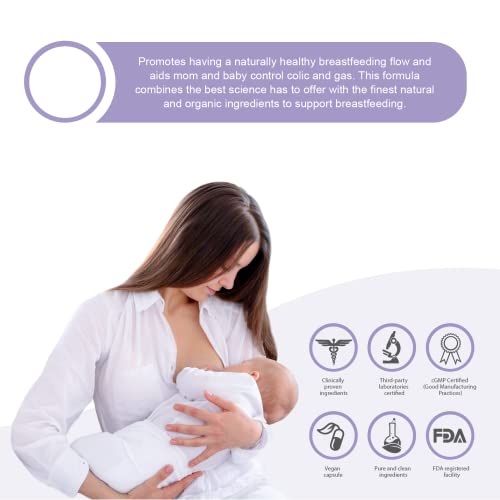 You're Natural Lactate Mom Breastfeeding Support Vitamins For Mom & Baby, 60 Vegetarian Capsules #TOP1