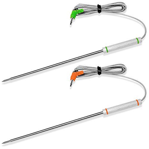 Meat Temperature Probe Replacement Probe for Thermopro TP20 TP17 TP-16 TP-16S TP08S TP25 TP07 TP17H TP27 TP06S TP09 TP28,2-Piece Set