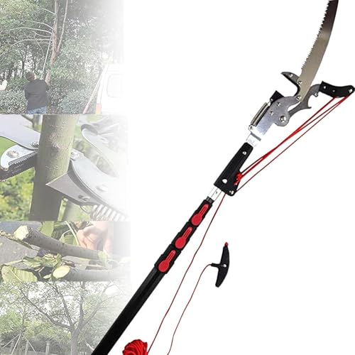 Podadoras telescópicas para árboles, Sierras de pértiga telescópicas Profesionales, Sierra de podar Extensible en Altura, Sierra de Ramas para jardinería, podadora de pértiga con polea de TR