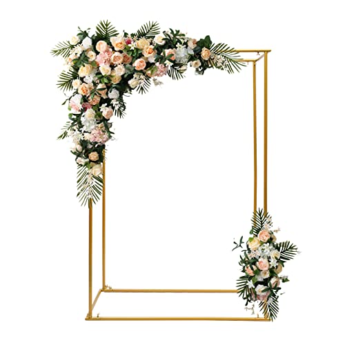 1.8M Gold Metal Geometric Wedding Arch Flowers Frame Backdrop Sta...