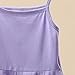 Girls Summer Dress Suspender Solid Color Sundress Casual Seaside Baby Girl Clothes Cute Fashion (Purple, 12-18 Months)