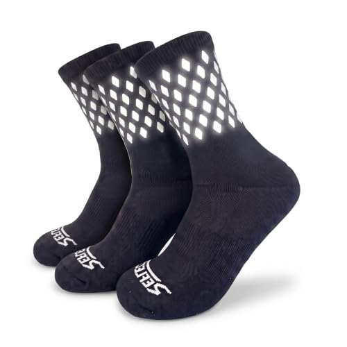 Image of ReflecToes Reflective Socks for cycling and running - 330 Candle Power High Visibility Night Safety Gear - Biomotion Support