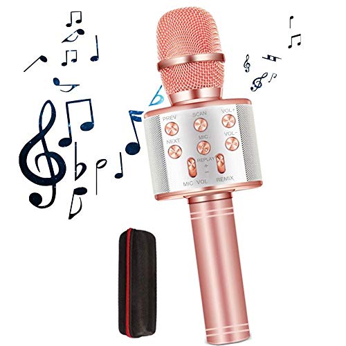 GOCTOS Karaoke Bluetooth Wireless Microphone 3 in 1 Portable Handheld Mic Speaker Machine