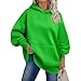 Shusuen Half Zip Hoodies for Women Long Sleeve Oversized Sweatshirts Pullover Winter Clothes Fall Outfits with Pockets（Green,Large）