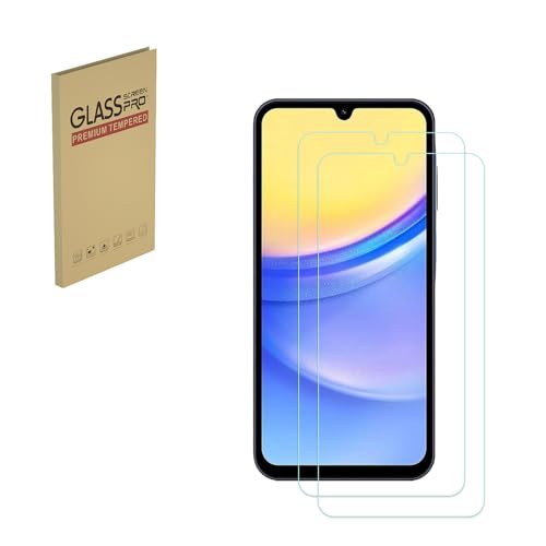 Progettato per Samsung Galaxy A15 Pellicola Protettiva in Vetro Temperato 9H Anti Scratch Bubble Free Ultra Resistant Case Friendly Facile da Installare