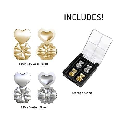 Earring Lifters Earbacks for Earlobe Support, Plated