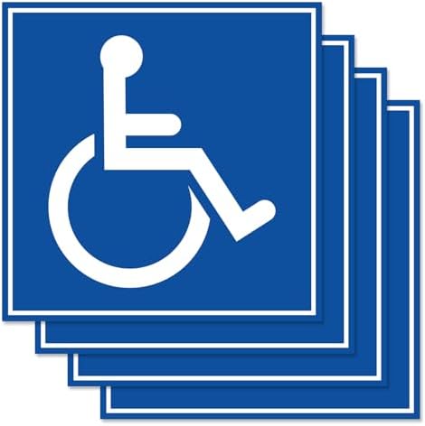 Amazon.com: Handicap Symbol Stickers, Self Adhesive Weatherproof Vinyl ...