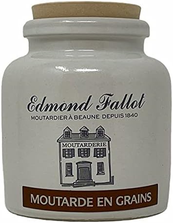 Edmond Fallot Old Fashion Grain Mustard Stone Jar - 8.8 Ounces
