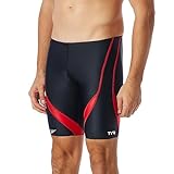 TYR Alliance Splice Jammer Swimsuit, Black/Red, Size 34