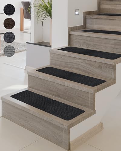 FLEXISTEP Stufenmatten – rutschfeste Matten für Treppen – Geräuschreduzierung – abziehen und...
