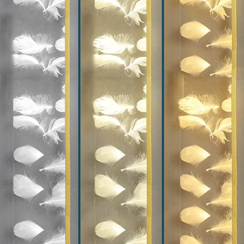 Lámpara de pared triangular con diseño de plumas acrílicas e iluminación LED 6